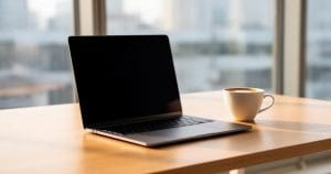 ordinateur et café