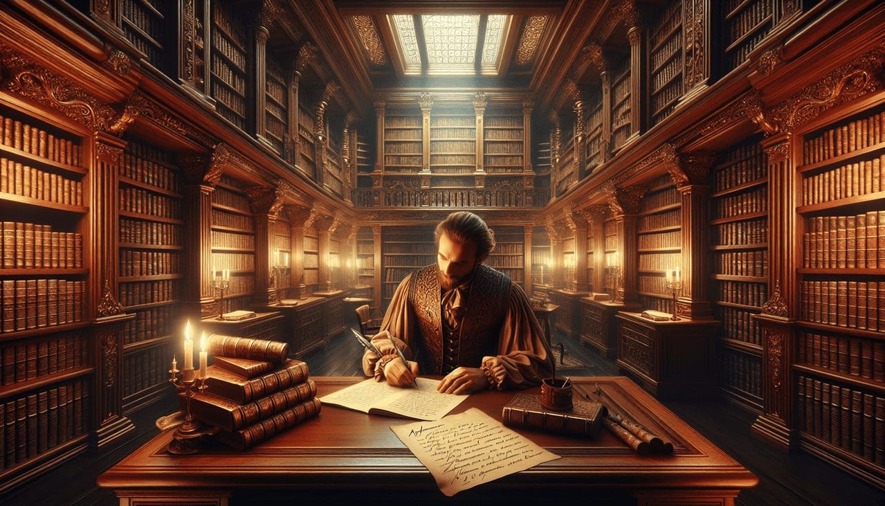 Adjectif en R majestueux dans une bibliothèque richement décorée.