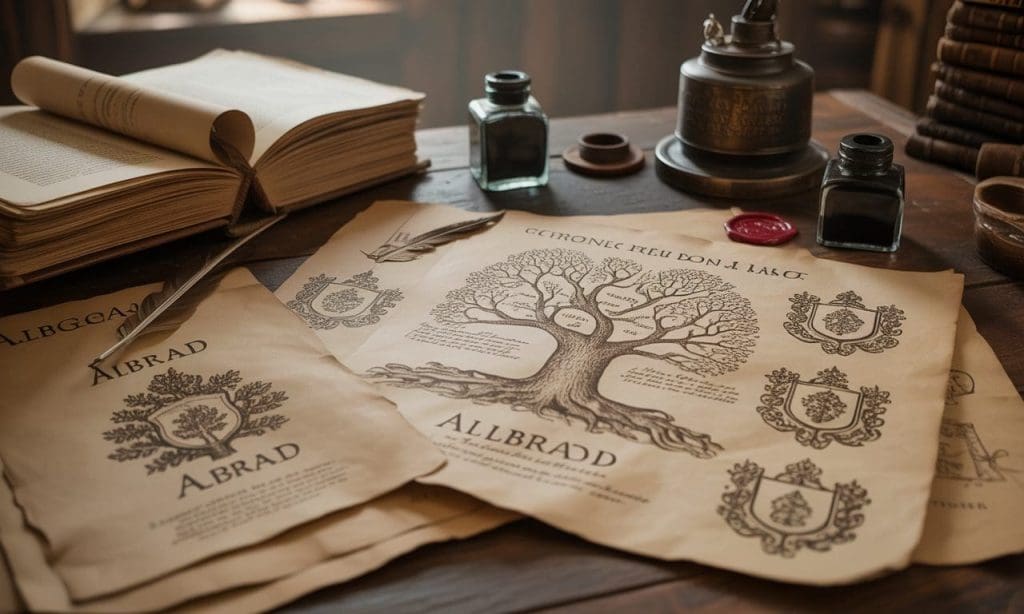 Albrad : origine du nom et cartes généalogiques