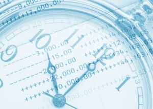 horloge sur relevé bancaire