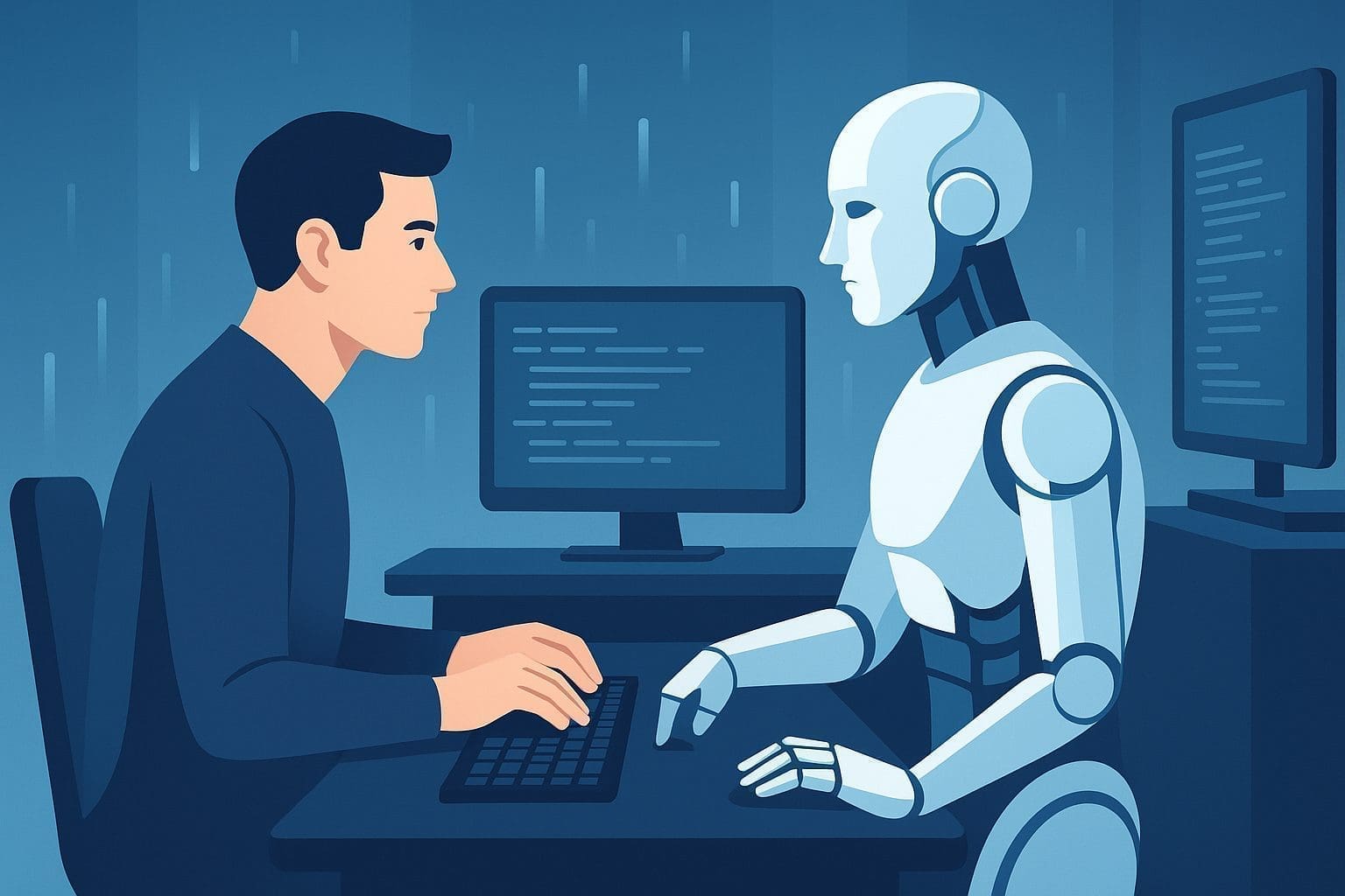 découvrez pourquoi l'intelligence artificielle ne remplace pas encore les développeurs et comment elle complète leurs compétences dans le développement logiciel.