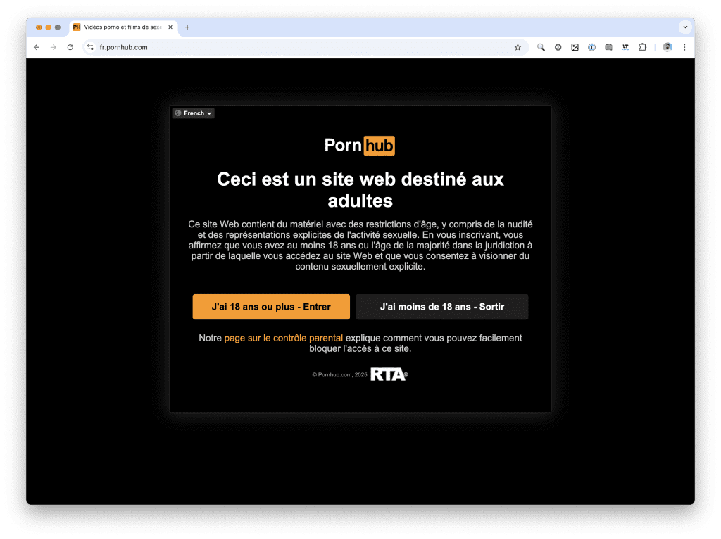 L&rsquo;interdiction des sites pornographiques en France profite à ProtonVPN