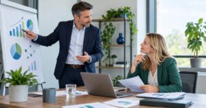 Documents de paie et dossiers du personnel rangés sur un bureau, illustration de la gestion sociale en entreprise