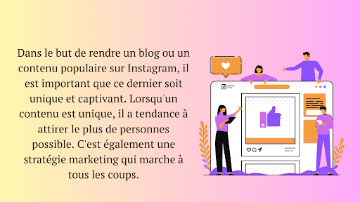 choisir un contenu unique instagram